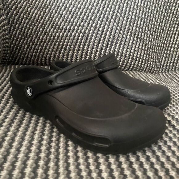 Crocs Bistro black Clogs Slip Resistant men’s shoe size 9/women’s 11  10075 - Picture 2 of 10